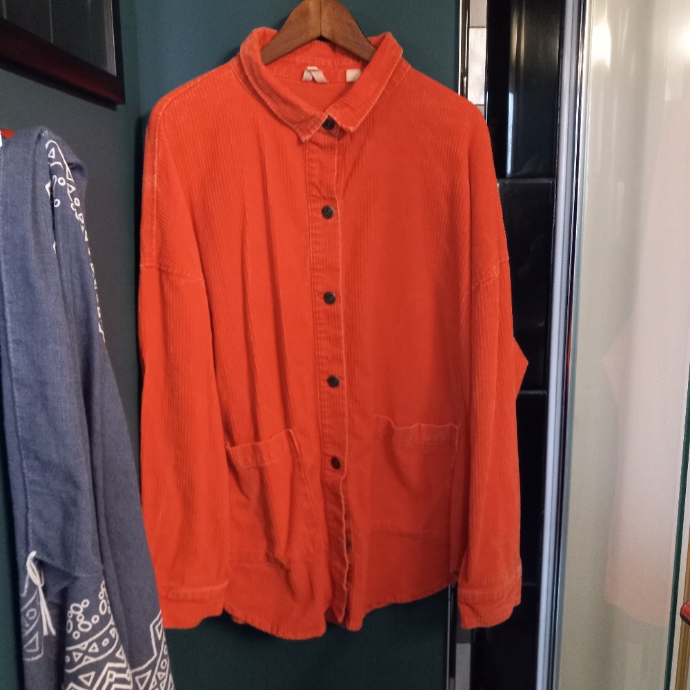 Roxy - Oversized Corduroy Shacket- Women's- SZ XL- Colour Orange